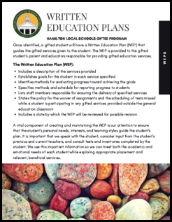 Written Education Plans (WEPs)